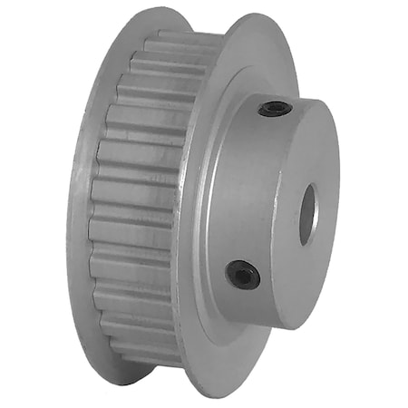 28XL037-6FA4, Timing Pulley, Aluminum, Clear Anodized,